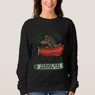 Dackel Hunde Schwarze Dackel in Dackel Flugzeug Sweatshirt