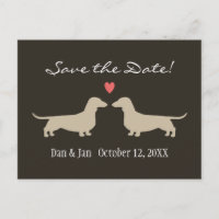 Dackel Hunde Silhouetten Hochzeitssache speichern