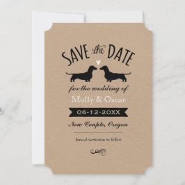 Dackel Hunde Silhouetten Hochzeitssache speichern Save The Date