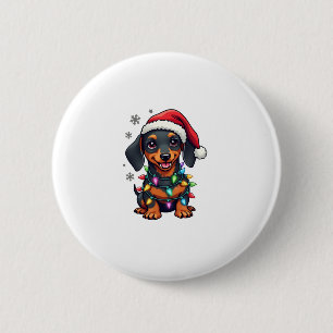 Dackel Hunde Tree Weihnachten Weihnachten Weihnach Button