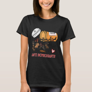 Dackel Hunde Wurst Welpe Lover Antidepressiva T-Shirt