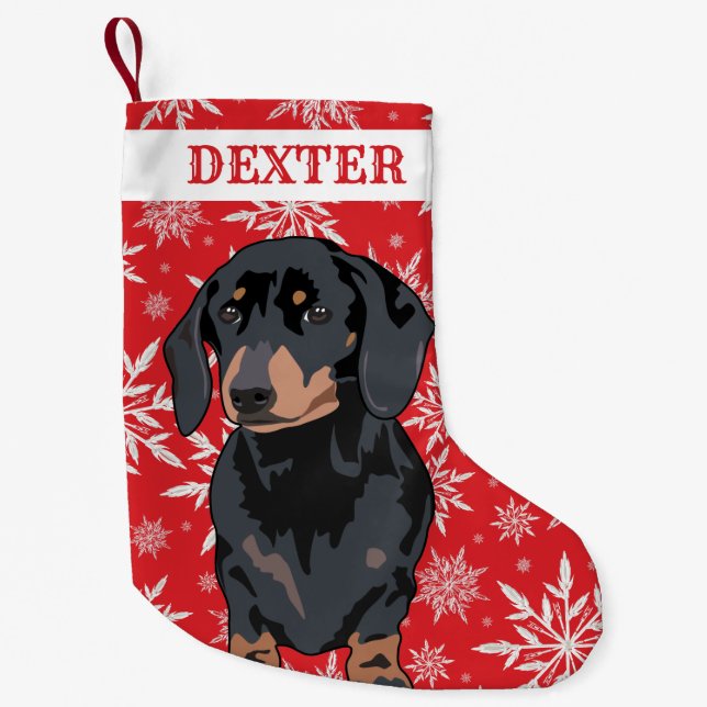 Dackel Hundegeschenk Kleiner Weihnachtsstrumpf (Vorderseite)