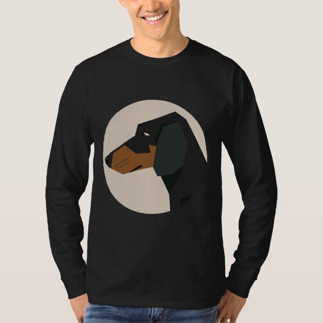 Dackel-Hundegesicht T-Shirt (Vorderseite)