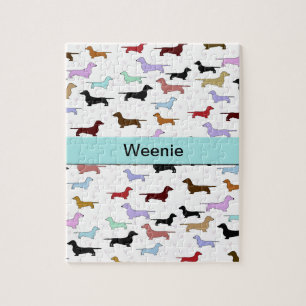 Dackel-Hundepuzzlespiel Puzzle