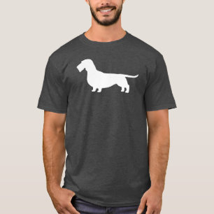 Dackel-HundeSilhouette der Drahthaar-Dackel-  T-Shirt