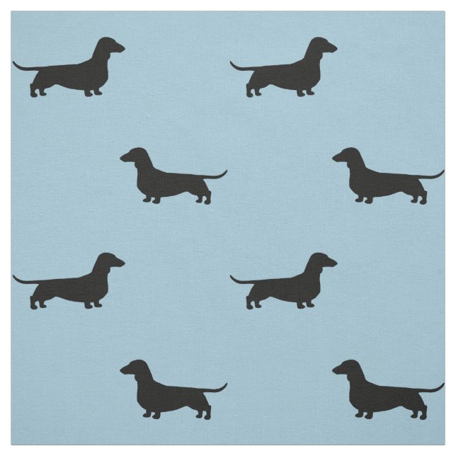 Dackel-HundeSilhouette-Muster-Dackel-Dachshunde Stoff (Muster)