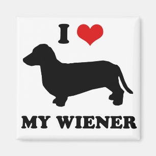 DACKEL-HUNDET-Shirts - "ich Liebe meine Dackel " Magnet
