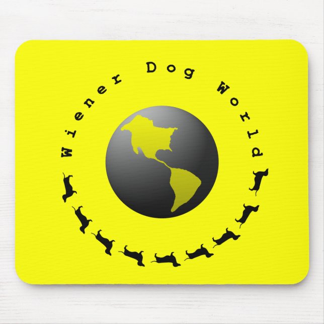 Dackel-Hundeweltgraphik Mousepad (Vorne)
