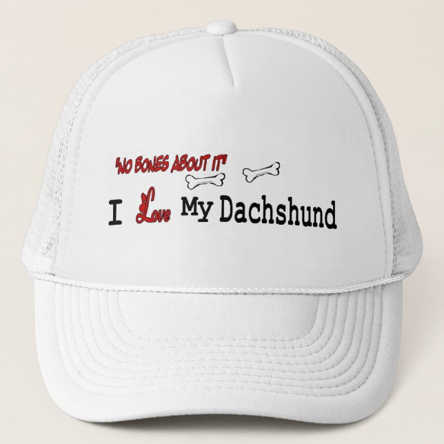 Dackel (I Liebe) Hut Truckerkappe (Vorderseite)