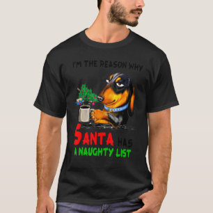 Dackel ich bin der Grund, warum der Weihnachtsmann T-Shirt