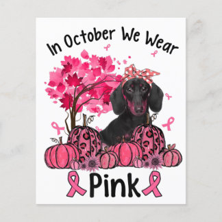 Dackel im Oktober tragen wir rosa Brustkrebsha Flyer