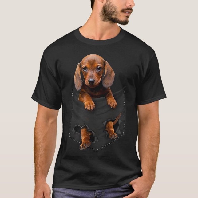 Dackel in meiner Pocket Dackel Weiner Dog Geschenk T-Shirt (Vorderseite)