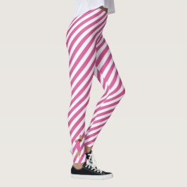 Dackel in Rosa und Weiß Leggings