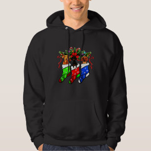 Dackel in Socken Weihnachtshund Hoodie