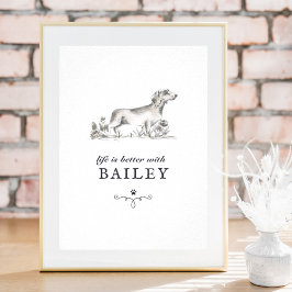 Dackel ist besser mit der Post für den benutzerdef Poster