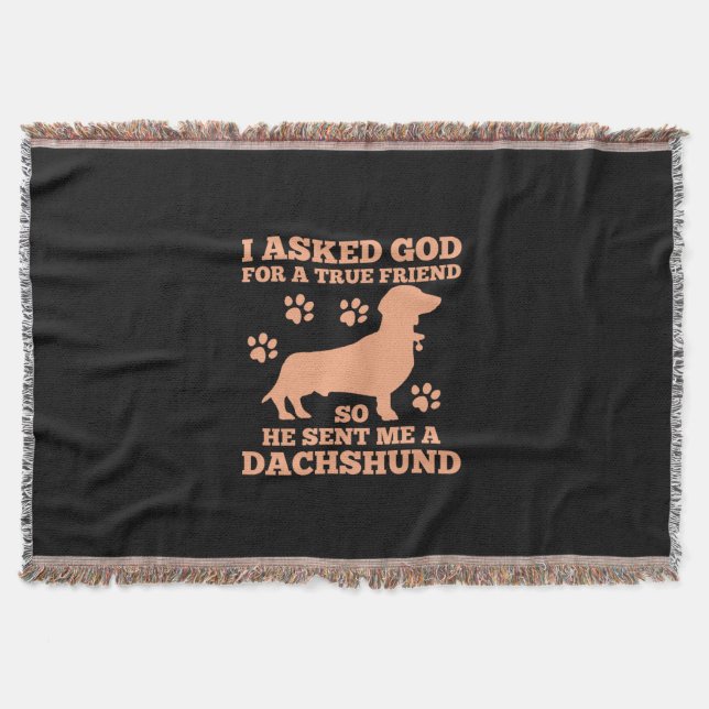 Dackel ist mein wahrer Freund Decke (Vorderseite)