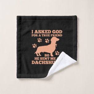 Dackel ist mein wahrer Freund Waschlappen