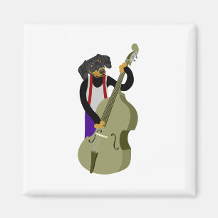 Dackel Jazz Bass Player Magnet