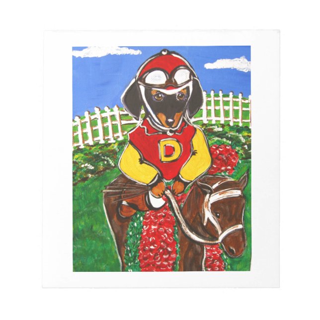 DACKEL JOCKEY NOTIZBLOCK (Vorderseite)