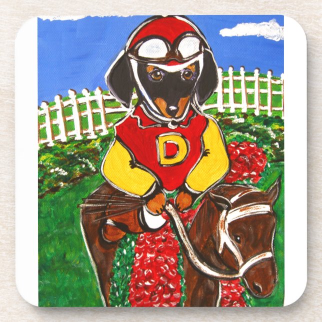 DACKEL JOCKEY UNTERSETZER (Vorderseite)