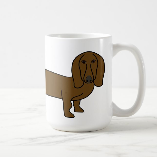 Dackel Kaffee Tasse (Rechts)