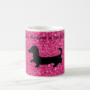 Dackel Kaffee Tasse Glitzer Dackel Hunde Geschenk 