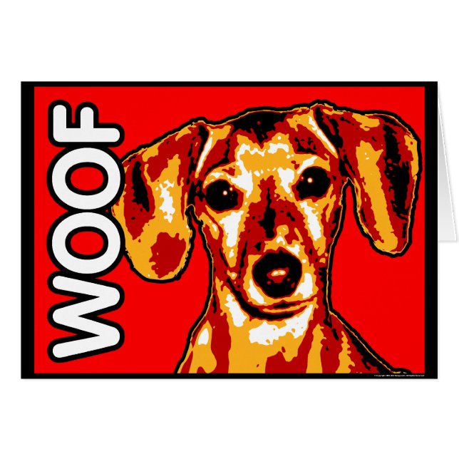 Dackel-Karte (Vorderseite (Horizontal))