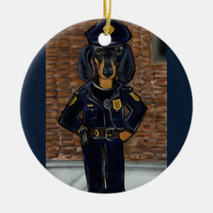 Dackel Keramik Ornament