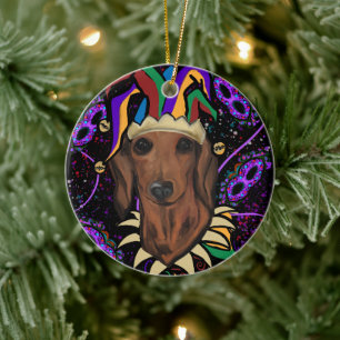 Dackel Keramik Ornament