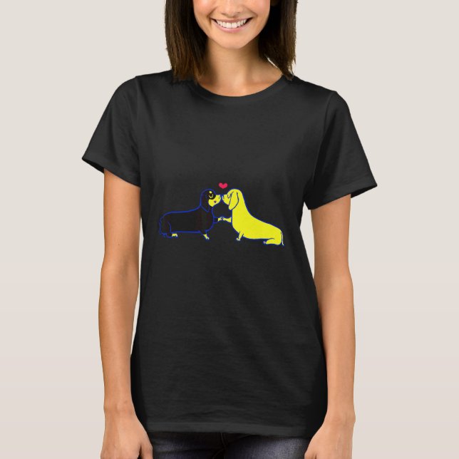 Dackel Kisses T-Shirt (Vorderseite)