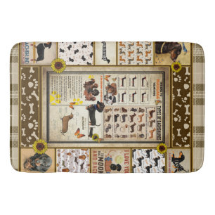 Dackel Knowledge Blanket Geschenk Badematte