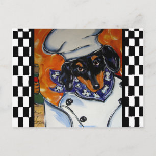Dackel Köche Postkarte