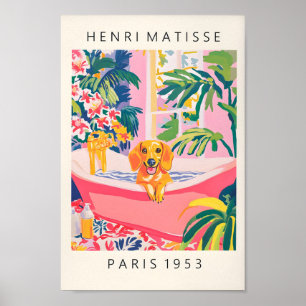 Dackel Kunstdrucken, Sonnenbad Lido di Lugano Poster