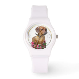 Dackel Kunstgeschenke Armbanduhr