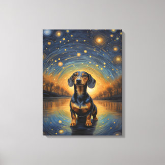 Dackel Künstlerisch Leinwanddruck