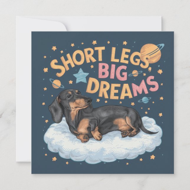 Dackel Kurz Legs Big Dreams (Vorderseite)