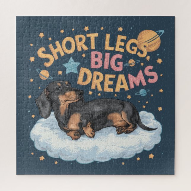 Dackel Kurz Legs Big Dreams Puzzle (Vertikal)