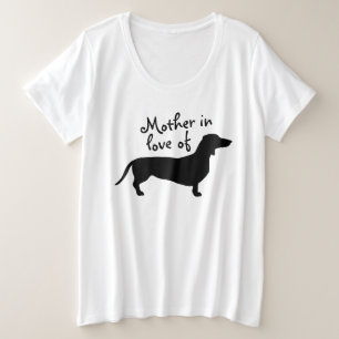 Dackel Kurzes Haar - Silhouette 1 Große Größe T-Shirt