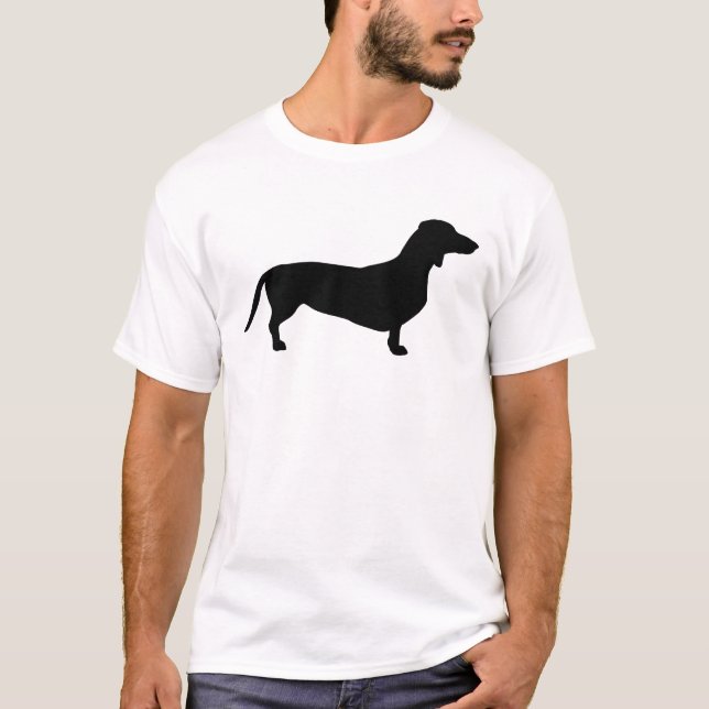 Dackel Kurzes Haar - Silhouette 1 T-Shirt (Vorderseite)