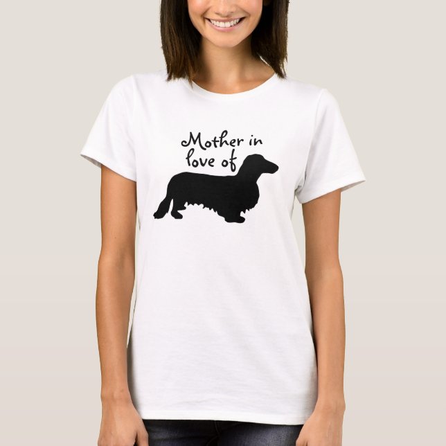 Dackel Langhaar - Silhouette 1 T - Shirt (Vorderseite)