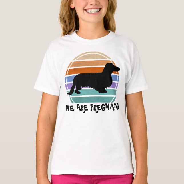 Dackel Langhaar - Silhouette 1 T-Shirt (Vorderseite)