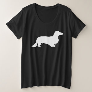 Dackel Langhaar - Silhouette 2 Große Größe T-Shirt