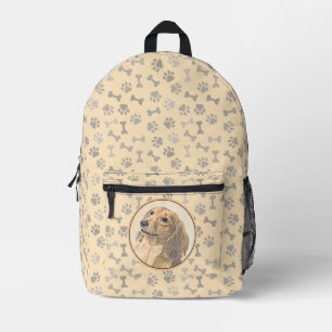 Dackel (langhaarige Malerei) - Originale Hundekuns Bedruckter Rucksack