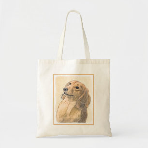 Dackel (langhaarige Malerei) - Originale Hundekuns Tragetasche