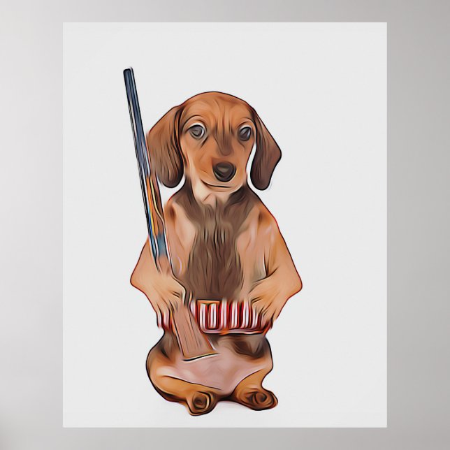 Dackel Leben ist besser mit Weiner Xmas Poster (Vorne)