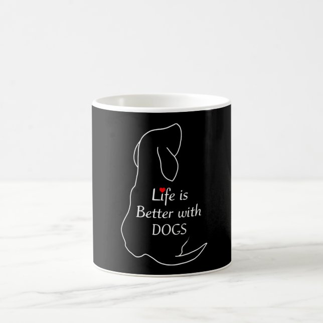 Dackel Leben ist besser, wenn Hunde angeben Hundeb Kaffeetasse (Mittel)