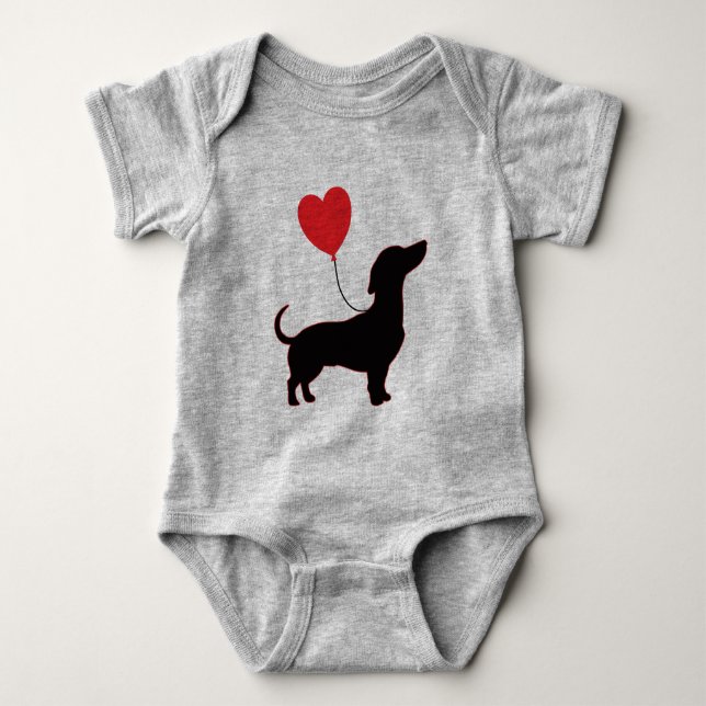 Dackel Liebe Balloon Light - Sweet Baby Edition Strampler (Vorderseite)