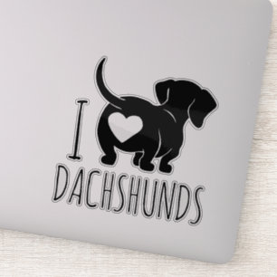 Dackel Liebe benutzerdefinierte Sticker schneiden