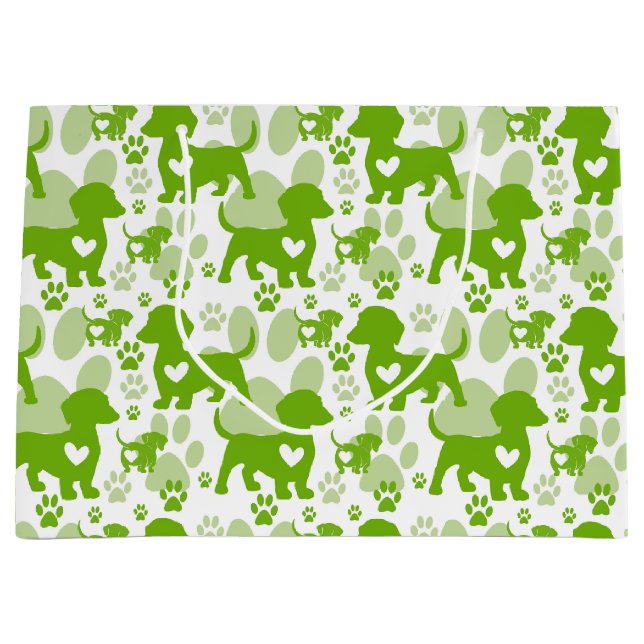 Dackel Liebe Dog Geschenktasche Große Geschenktüte (Vorderseite)
