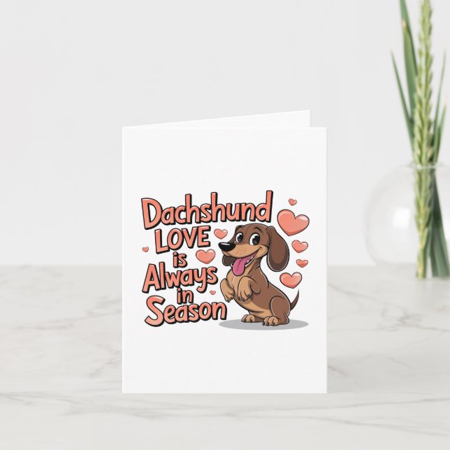 Dackel Liebe immer in der Saison Ankündigung (Vorderseite)
